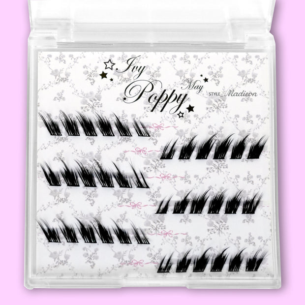'madison' fox eye winged lash clusters