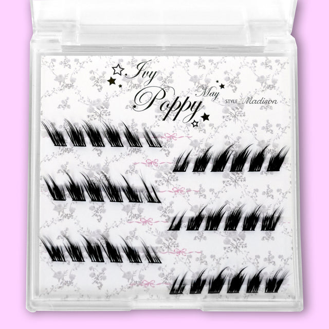 'madison' fox eye winged lash clusters